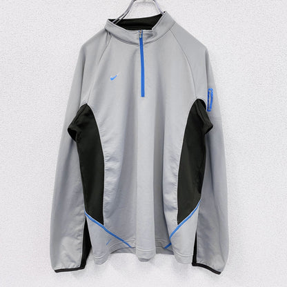 NIKE　ナイキ　ハーフジップ長袖Tシャツ/ロンT　灰色　グレー　XLサイズ