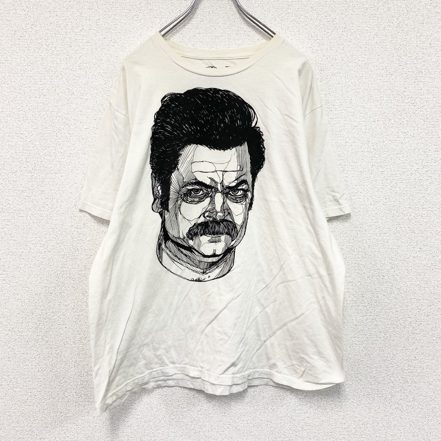 THEBEARHUG.COM　ロンスワンソン　半袖プリントTシャツ　白　ホワイト　XLサイズ　