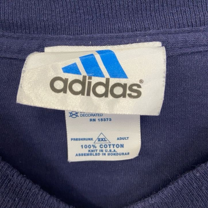 古着 used　adidas アディダス　半袖プリントTシャツ　MLB　ネイビー　カンザスシティ ロイヤルズ　2XLサイズ