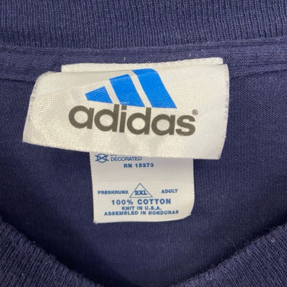 古着 used　adidas アディダス　半袖プリントTシャツ　MLB　ネイビー　カンザスシティ ロイヤルズ　2XLサイズ