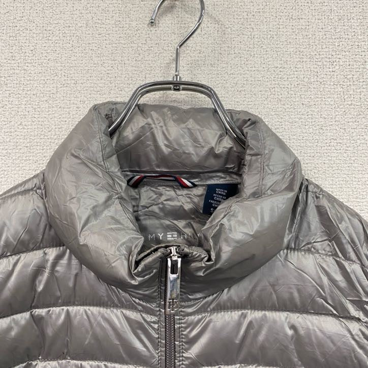 TOMMY HILFIGER トミーヒルフィガー　ダウンベスト　ハイネック　シルバー　Sサイズ