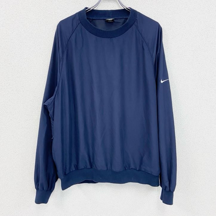 NIKE GOLF　ナイキゴルフ　プルオーバーナイロンジャケット　無地　紺　ネイビー　2XLサイズ