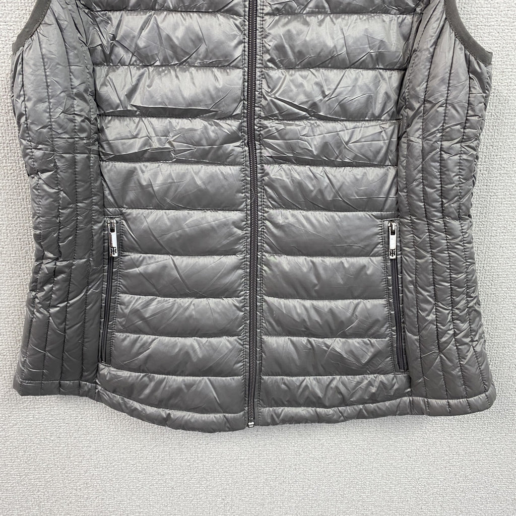 TOMMY HILFIGER トミーヒルフィガー　ダウンベスト　ハイネック　シルバー　Sサイズ