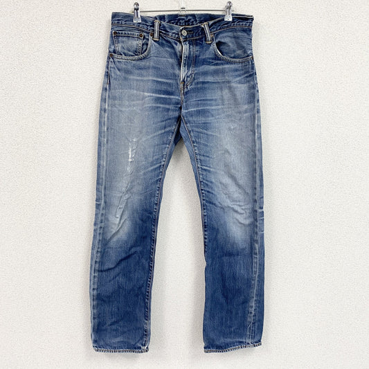 Levi’s　リーバイス　502　デニムパンツ/ダメージジーンズ　ジップフライ　縦落ち　鬼ヒゲ　インディゴ　W33サイズ