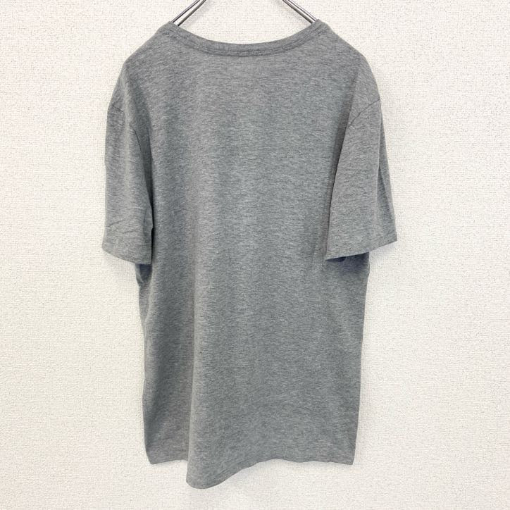 古着 used　NIKE　ナイキ　半袖ダメージプリントTシャツ　グレー　カジュアル　ラフ　スポーツウェア　レトロ　Lサイズ