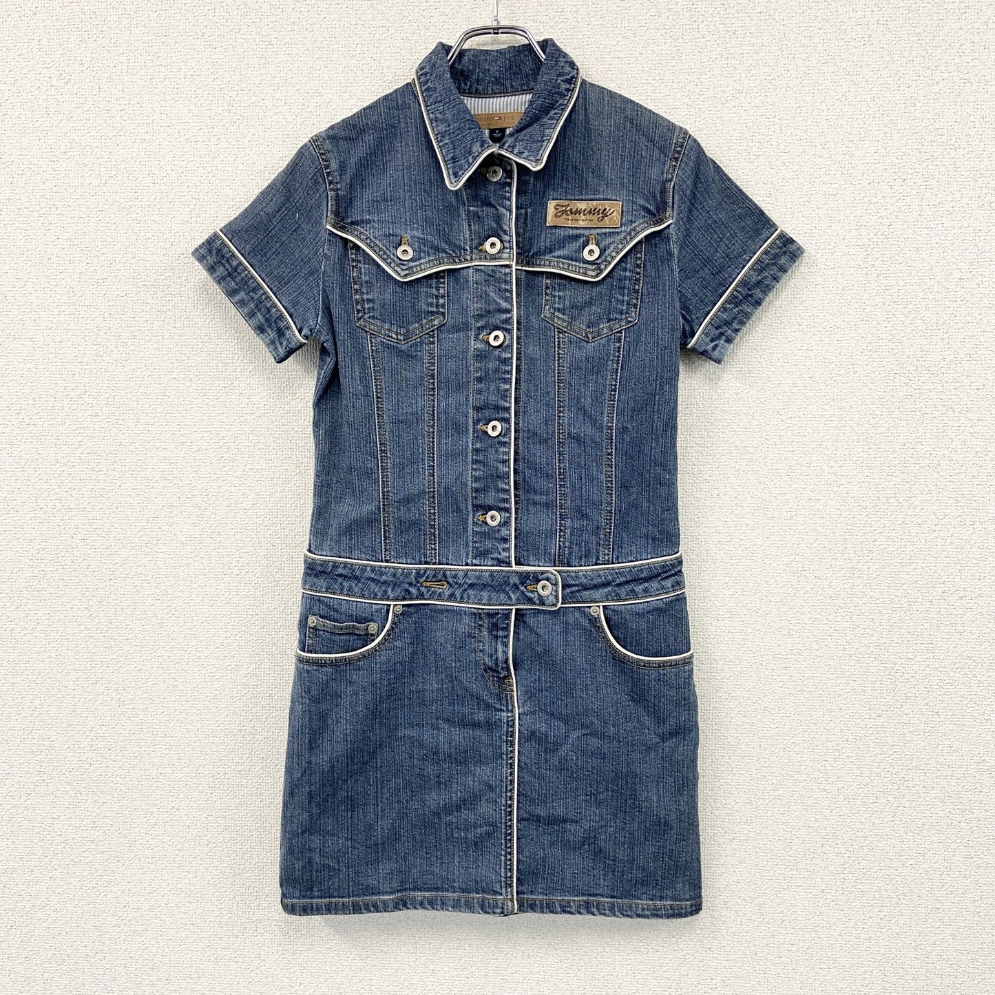 TOMMY JEANS　トミージーンズ　半袖デニムワンピース　インディゴ　Mサイズ