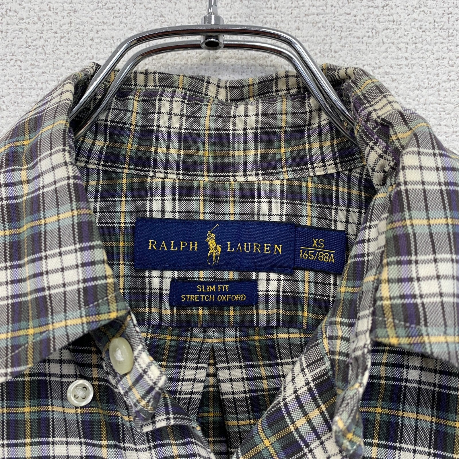 Ralph Lauren　ラルフローレン　長袖ボタンダウンシャツ　チェック柄　マルチカラー　XSサイズ