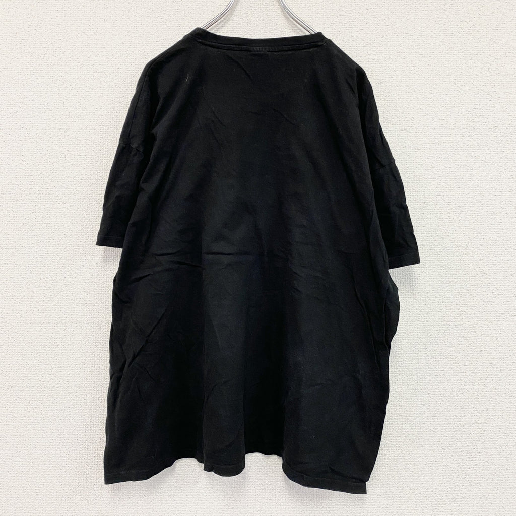 B＆C　半袖プリントTシャツ　スカル　ユーロ　黒　ブラック　3XLサイズ