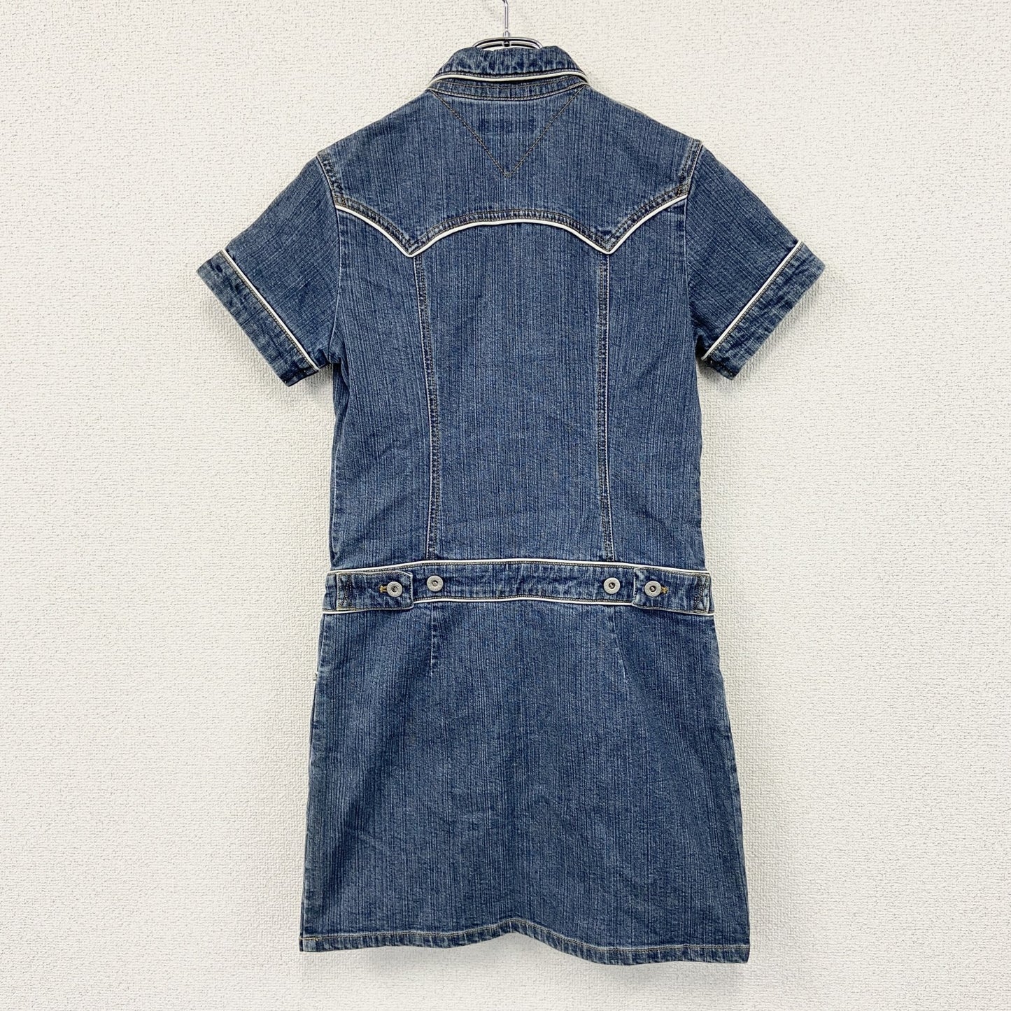 TOMMY JEANS　トミージーンズ　半袖デニムワンピース　インディゴ　Mサイズ