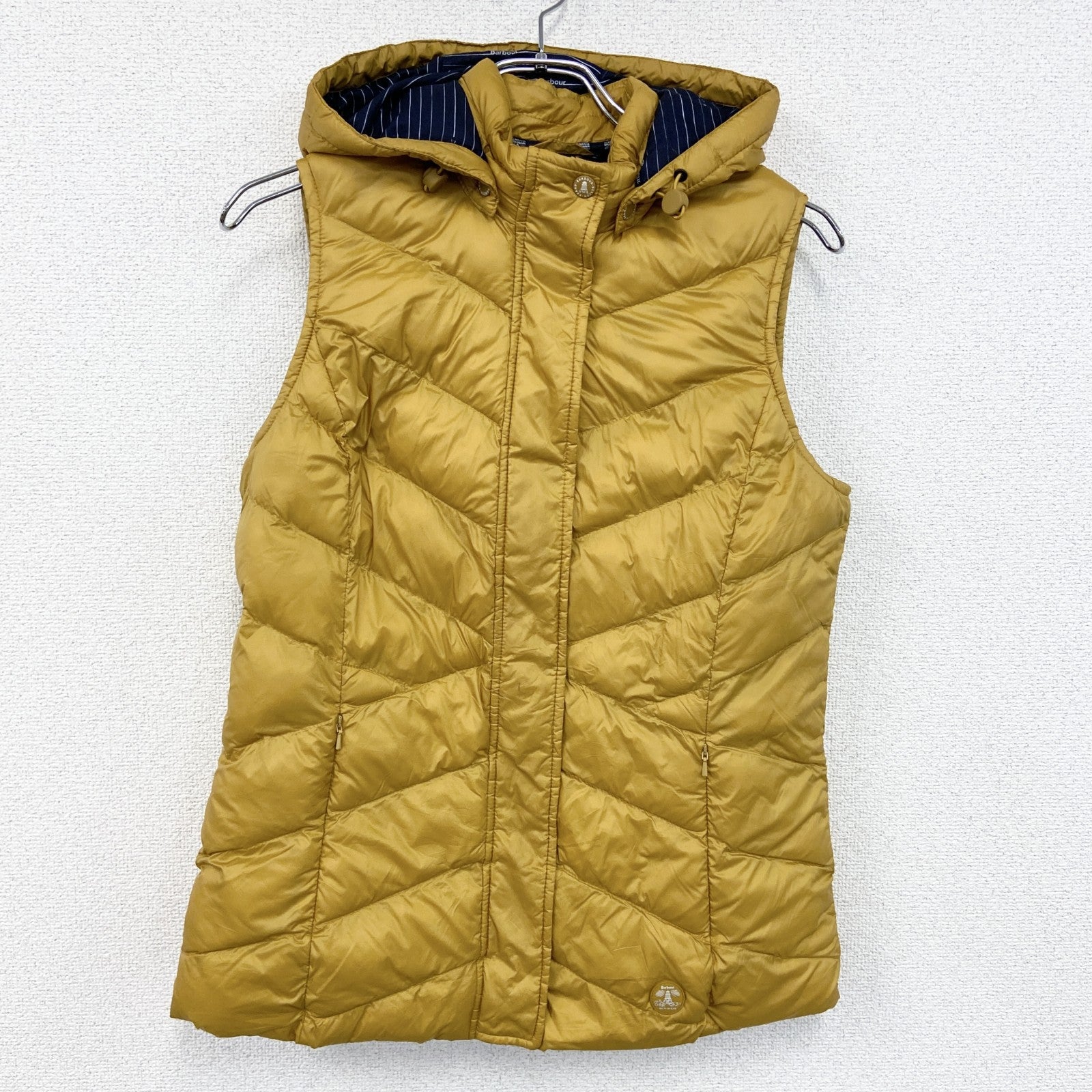 Barbour　バブアー　フルジップ中綿ベスト　からし色　ダークイエロー　12サイズ