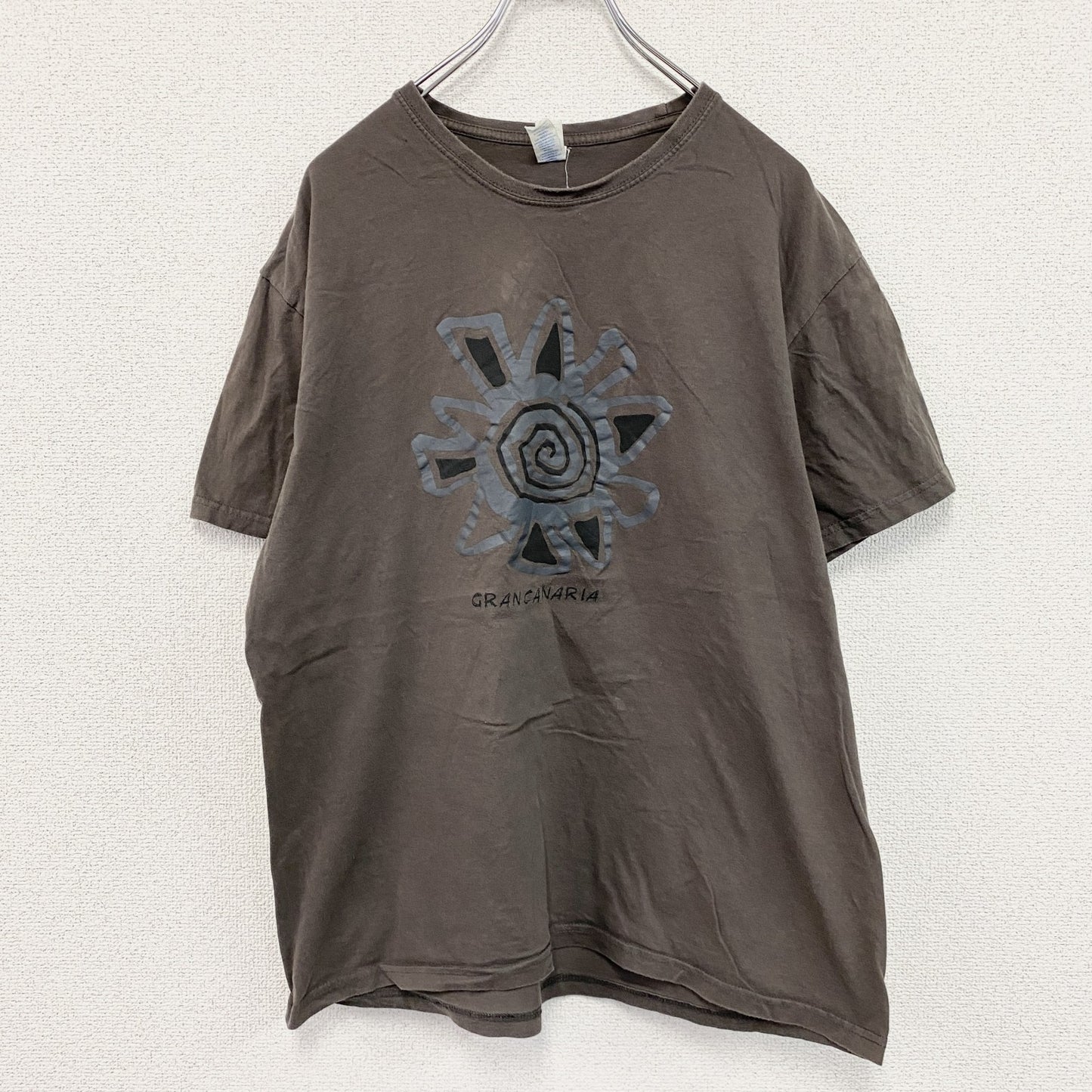 JHK　半袖プリントTシャツ　スーベニア　ダークグレー　XLサイズ
