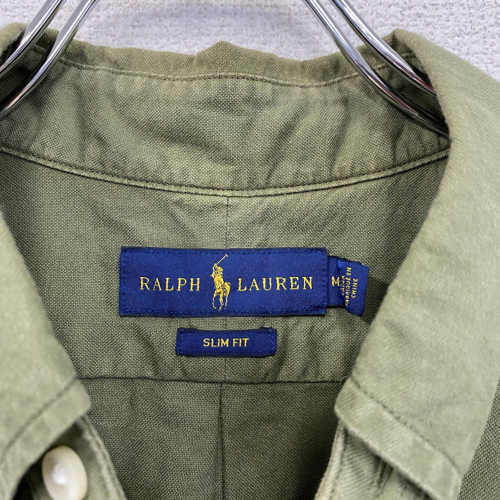 Ralph Lauren　ラルフローレン　半袖ボタンダウンシャツ　カーキ　Mサイズ