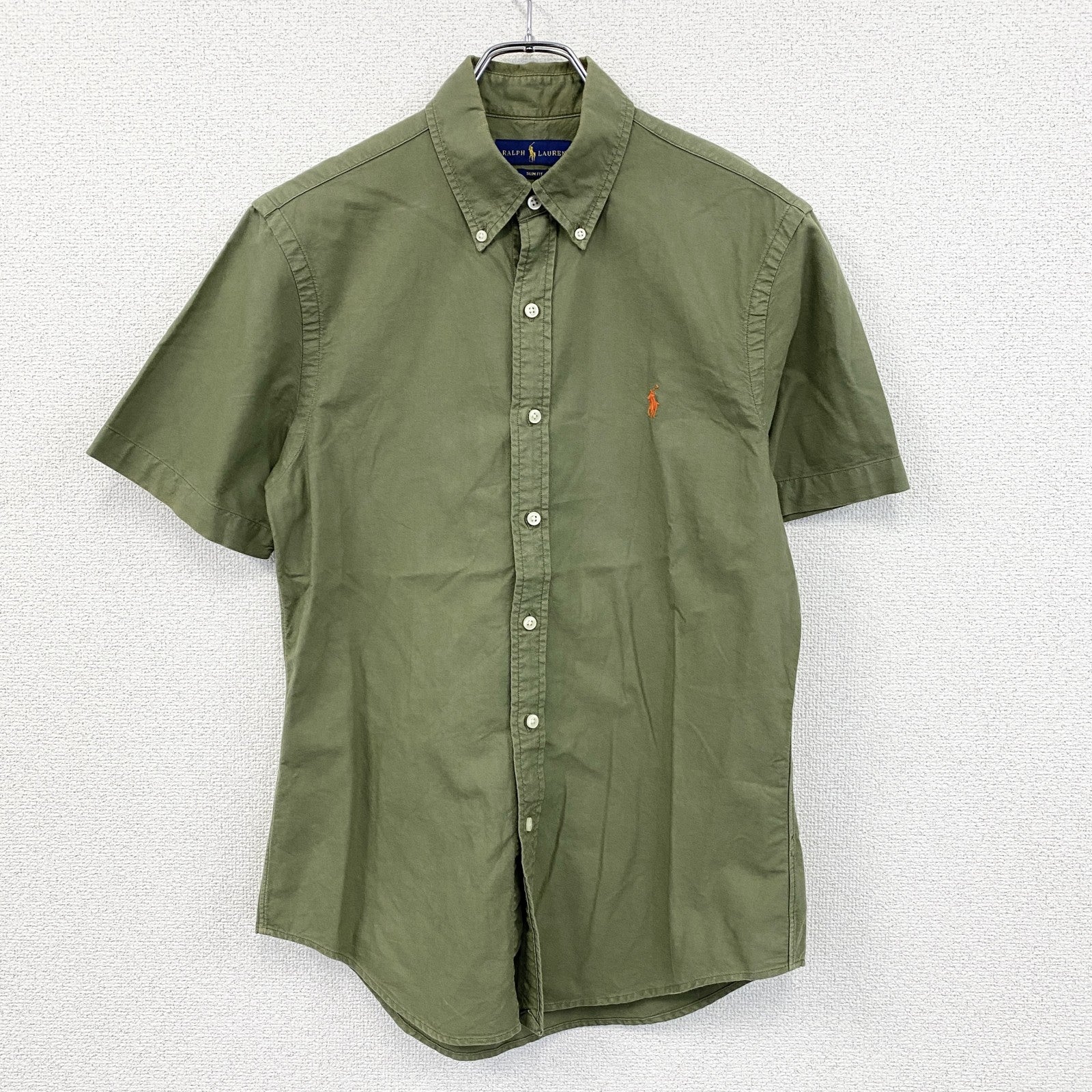 Ralph Lauren　ラルフローレン　半袖ボタンダウンシャツ　カーキ　Mサイズ