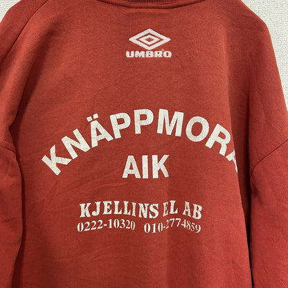 90s　UMBRO　アンブロ　スウェット/トレーナー　フェード　デカロゴ　ヴィンテージ　赤　レッド　Lサイズ