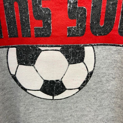 古着 used　adidas アディダス　半袖プリントTシャツ　グレー　シッソンヴィル　インディアンズ サッカー　Lサイズ