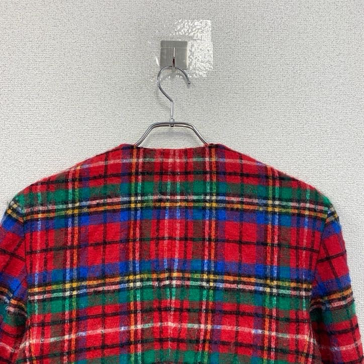 70s　PENDLETON　ペンドルトン　ウールノーカラージャケット　ヴィンテージ　タータンチェック　マルチカラー