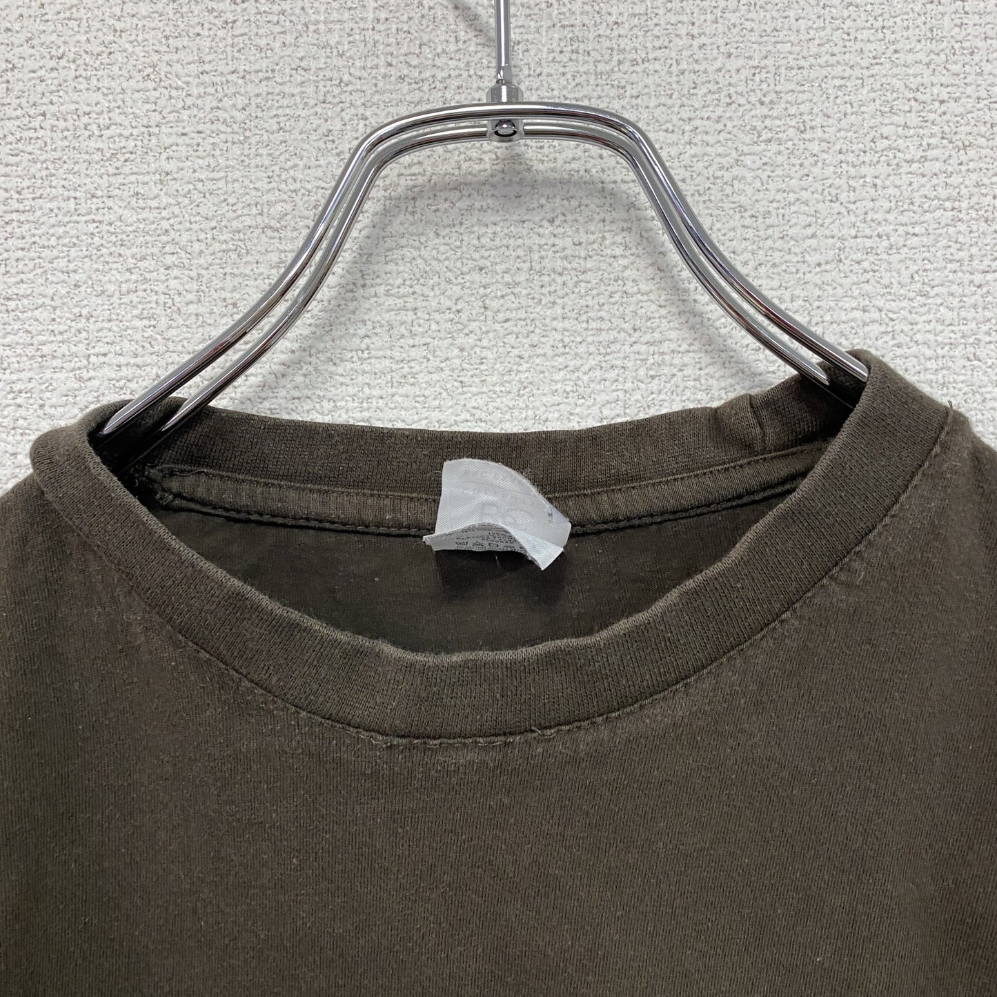 B＆C　半袖プリントTシャツ　アーチプリント　3連プリント　両面プリント　クルーネック　茶色　ブラウン　Mサイズ