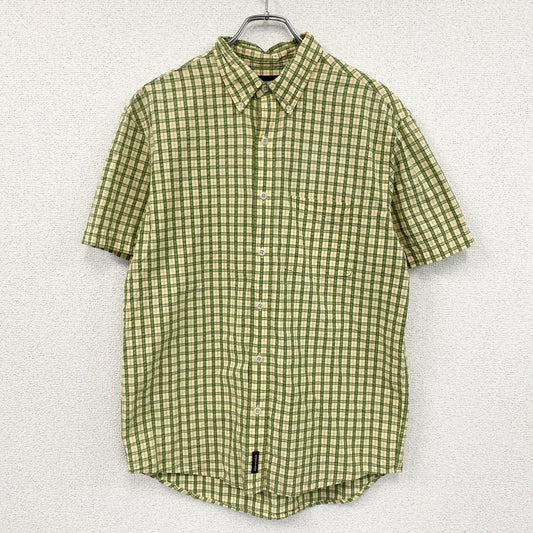Abercrombie＆Fitch　アバクロンビーアンドフィッチ　半袖ボタンダウンシャツ　チェック柄　イエロー　Sサイズ