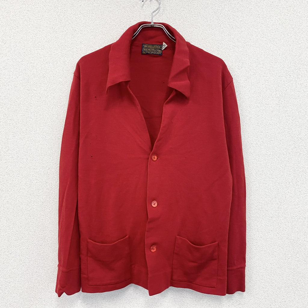 70s　PENDLETON　ペンドルトン　ウールニットカーディガン　ヴィンテージ　赤　レッド　XLサイズ