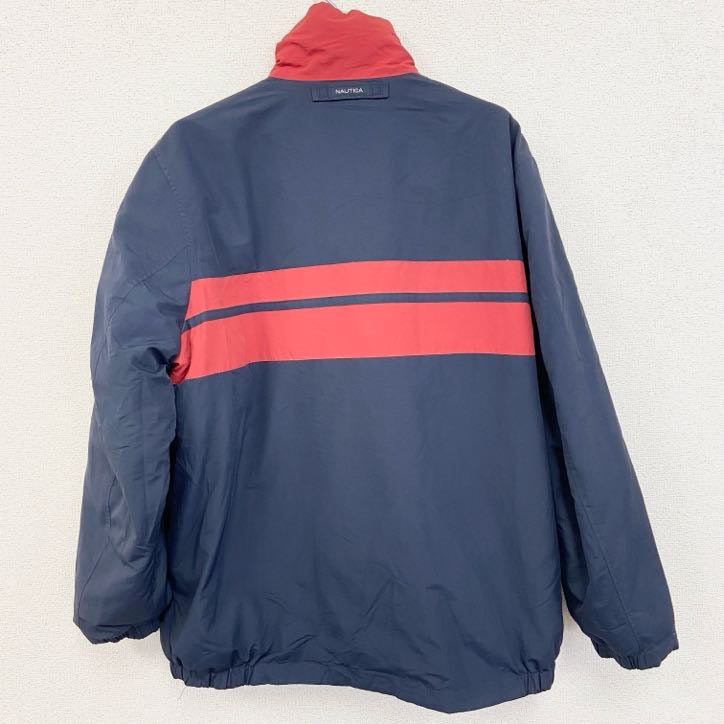 NAUTICA　ノーティカ　リバーシブルダウンジャケット　紺　ネイビー　ベージュ　Lサイズ