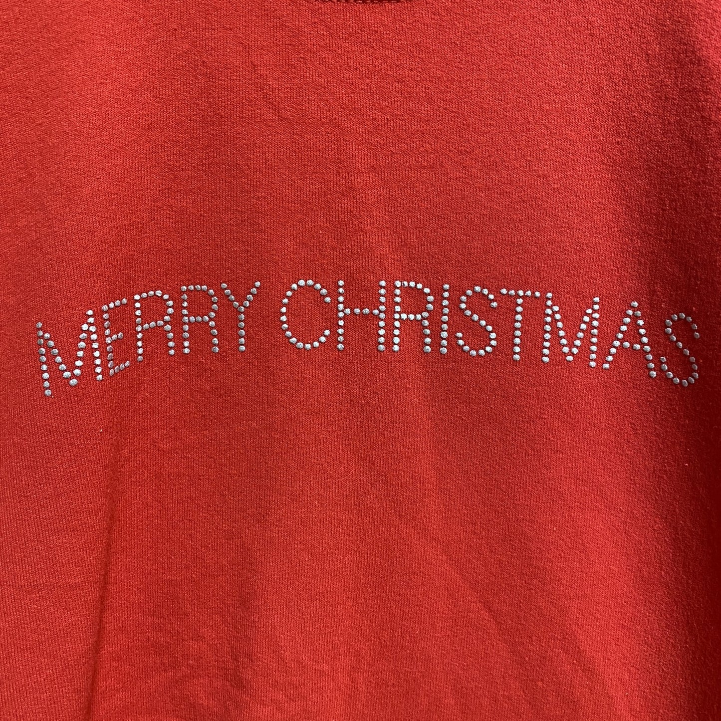 古着 used　GILDAN ギルダン　長袖クルーネックスウェット　トレーナー　メリークリスマス　赤　レッド　秋冬服　Lサイズ