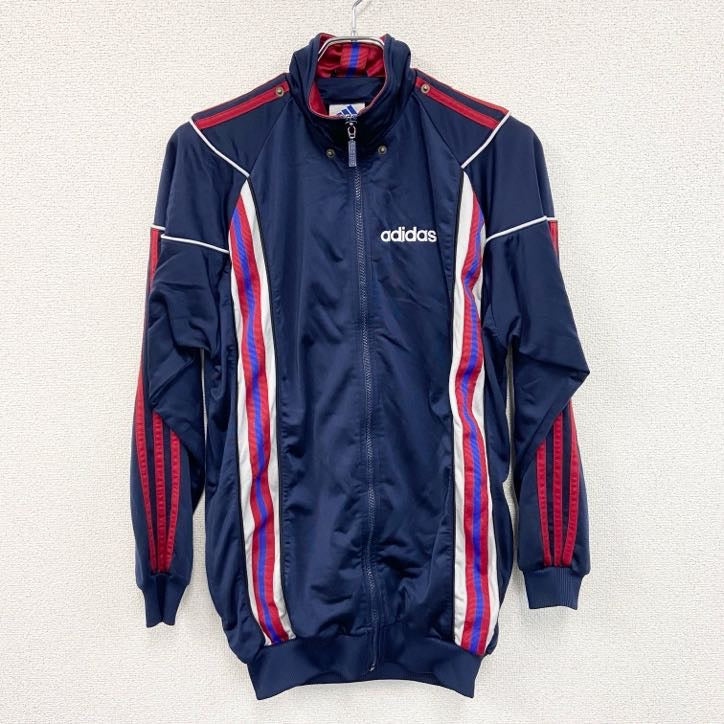 90s　adidas　アディダス　フルジップトラックジャケット/ジャージ　ヴィンテージ　紺　ネイビー　XLサイズ