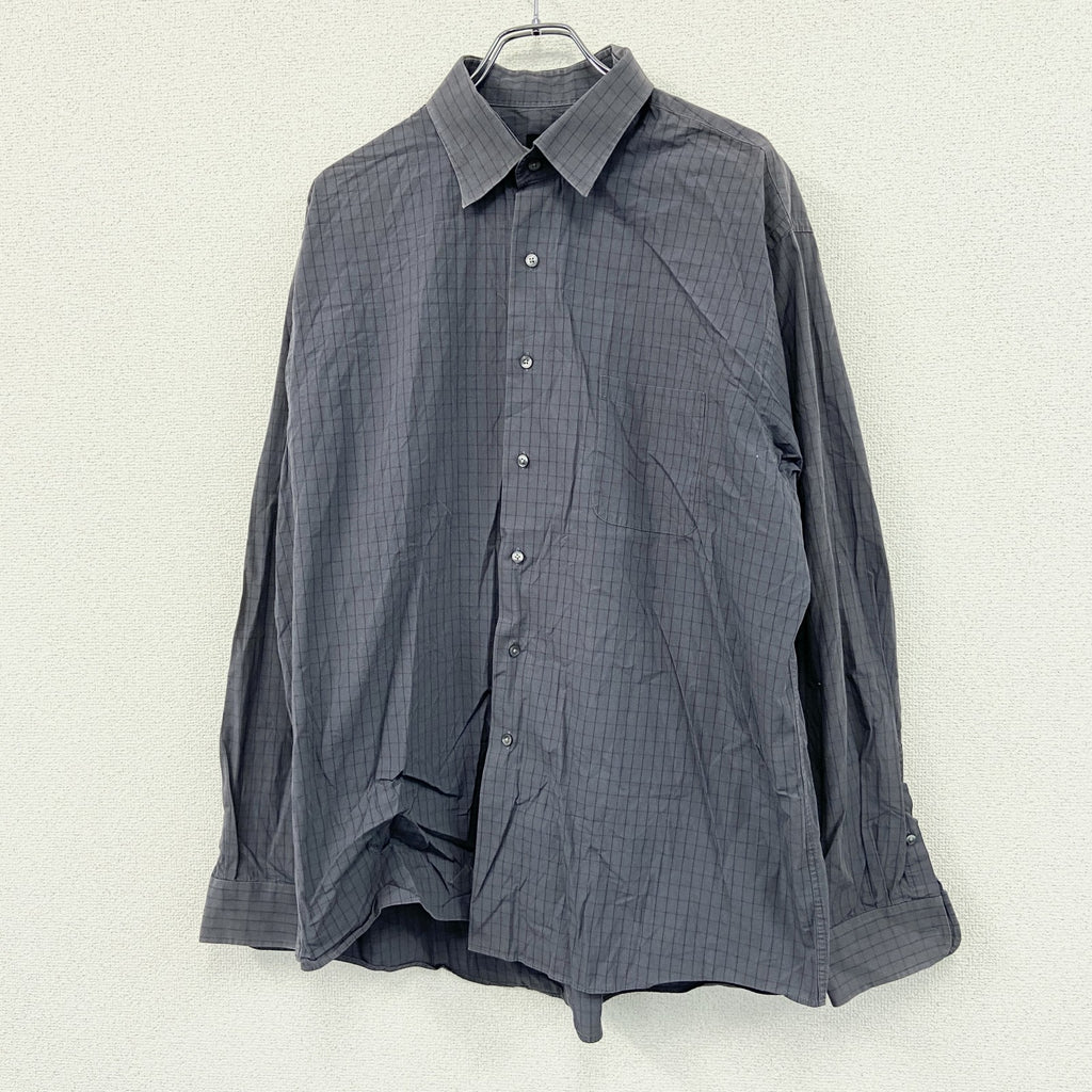 Calvin Klein　カルバンクライン　Regular Fit　長袖シャツ　チェック柄　紫　パープル　2XLサイズ