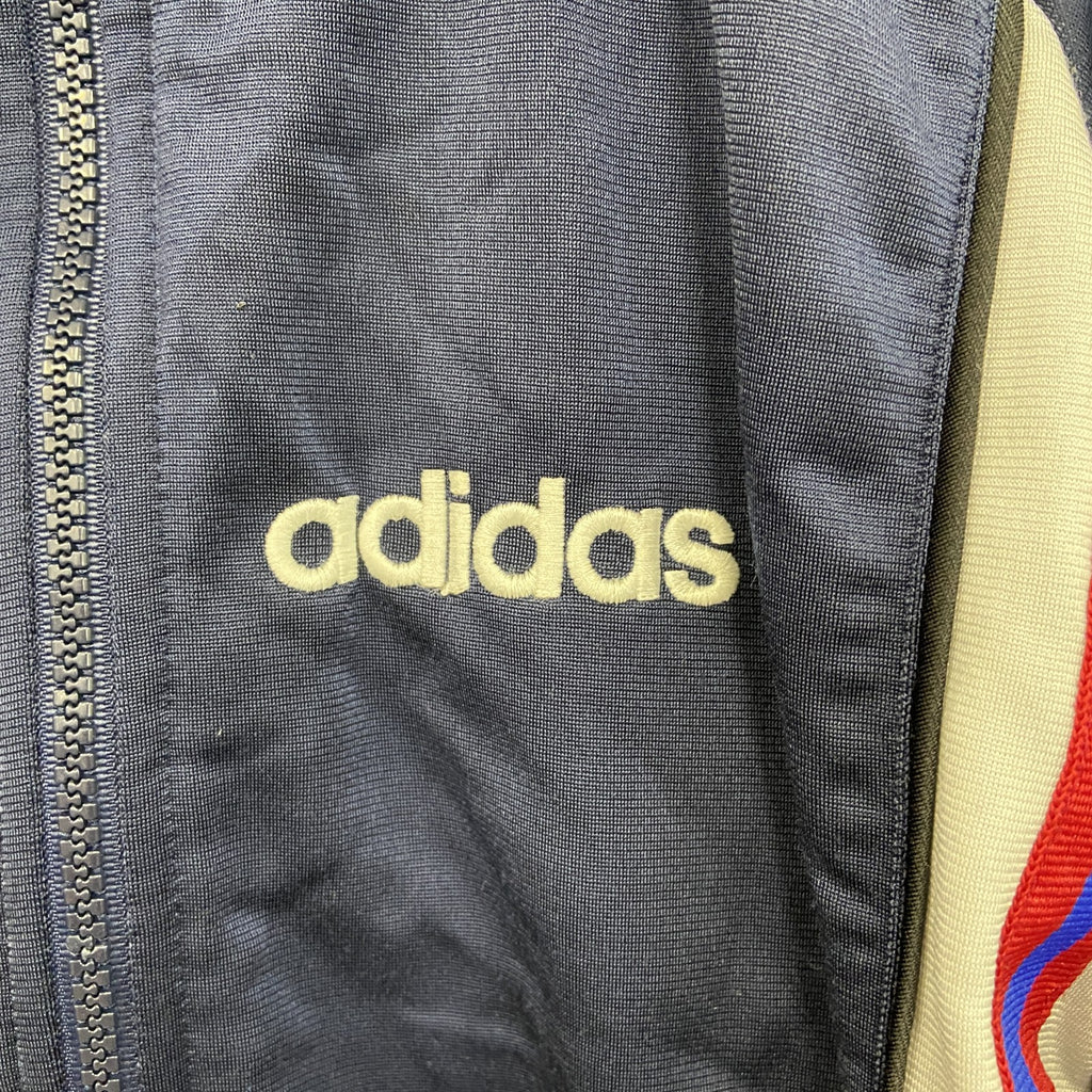 90s　adidas　アディダス　フルジップトラックジャケット/ジャージ　ヴィンテージ　紺　ネイビー　XLサイズ