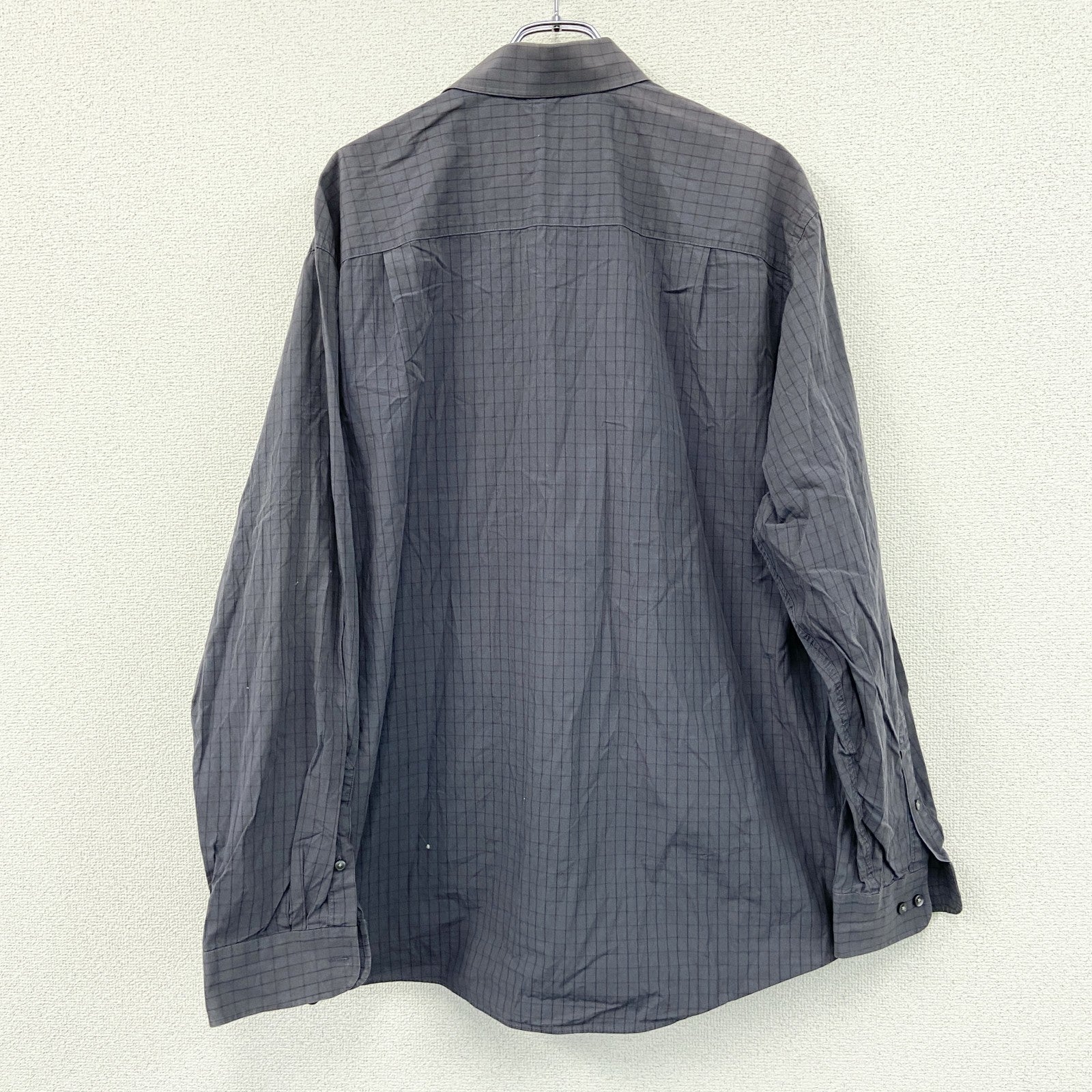 Calvin Klein　カルバンクライン　Regular Fit　長袖シャツ　チェック柄　紫　パープル　2XLサイズ