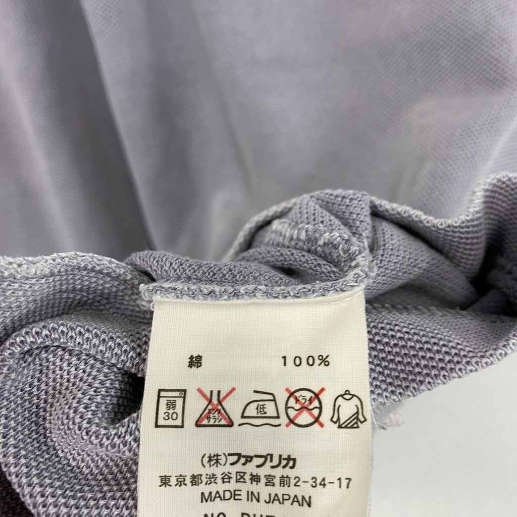 LACOSTE　ラコステ　半袖ポロシャツ　ウオッシュド加工　刺繍ロゴ　灰色　グレー　4サイズ