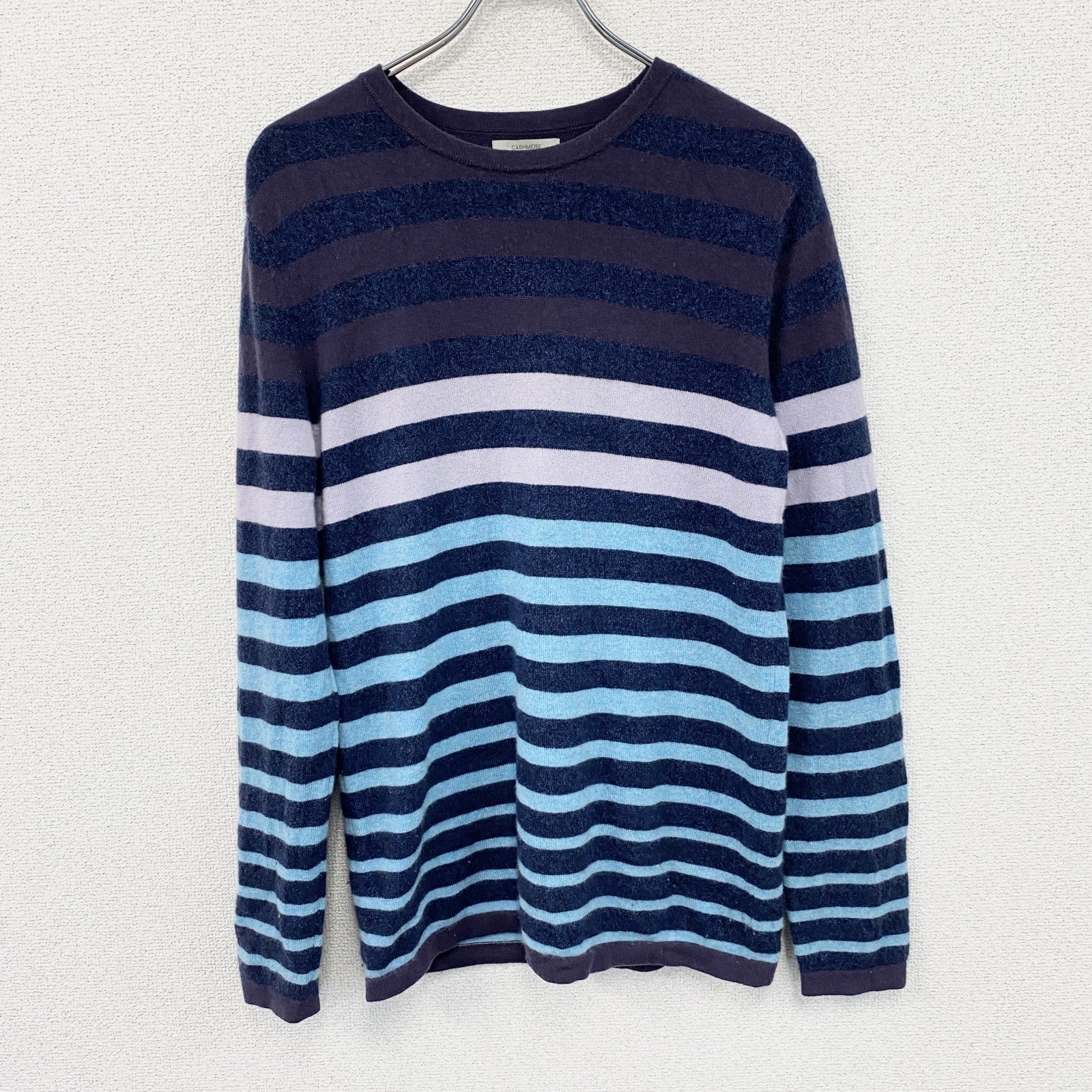 GAP　ギャップ　カシミヤニットセーター　ボーダー　ストライプ　マルチカラー　Mサイズ