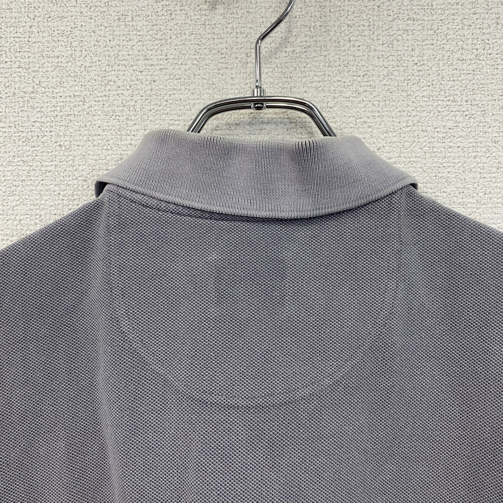 LACOSTE　ラコステ　半袖ポロシャツ　ウオッシュド加工　刺繍ロゴ　灰色　グレー　4サイズ