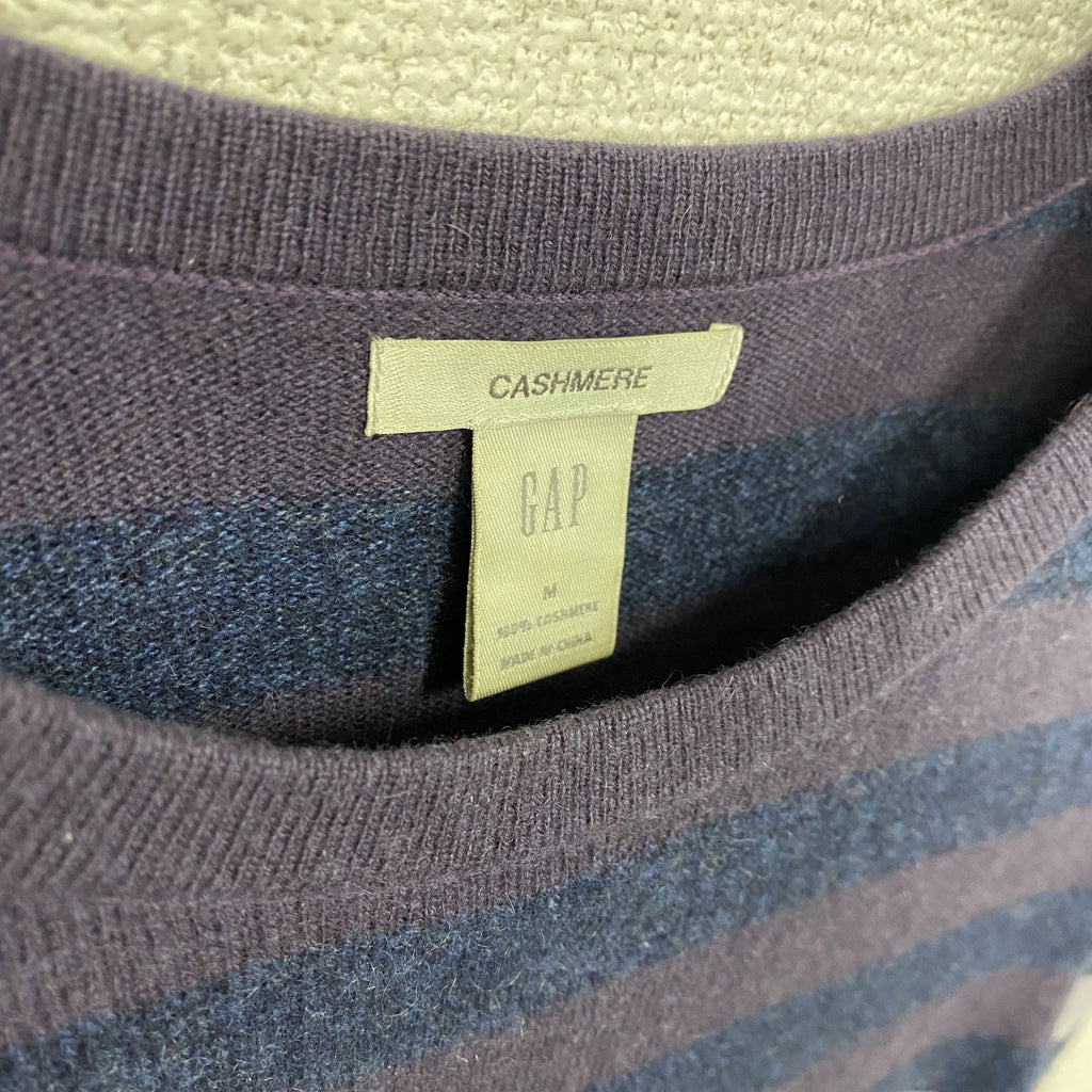 GAP　ギャップ　カシミヤニットセーター　ボーダー　ストライプ　マルチカラー　Mサイズ
