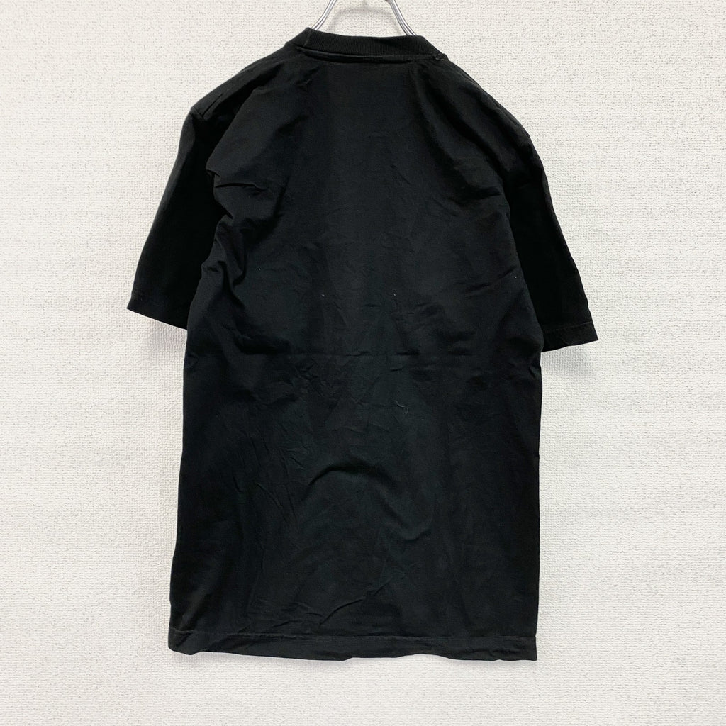 バタフライ　半袖プリントTシャツ　ユーロ　黒　ブラック　Mサイズ