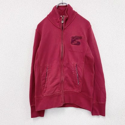 NIKE　ナイキ　スウェットトラックジャケット/ジャージ　スウッシュ　デカロゴ　赤　レッド　Sサイズ