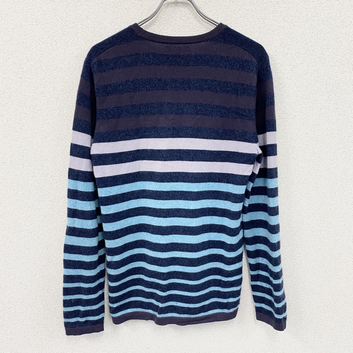 GAP　ギャップ　カシミヤニットセーター　ボーダー　ストライプ　マルチカラー　Mサイズ