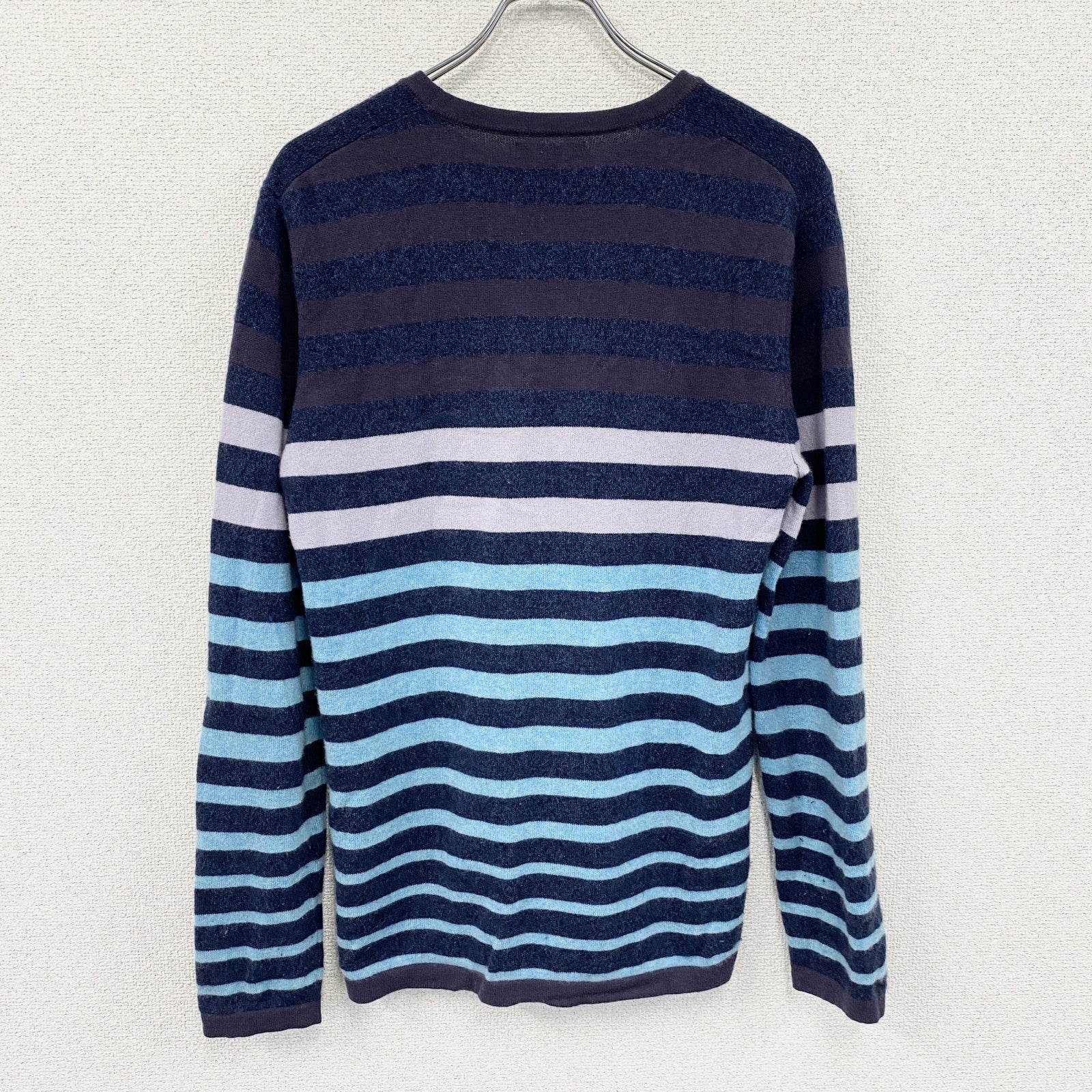 GAP　ギャップ　カシミヤニットセーター　ボーダー　ストライプ　マルチカラー　Mサイズ