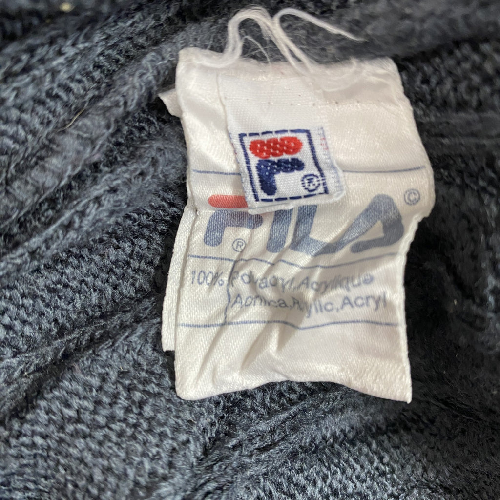 FILA　フィラ　ポリエステルニット　セーター　黒　ブラック　XXLサイズ