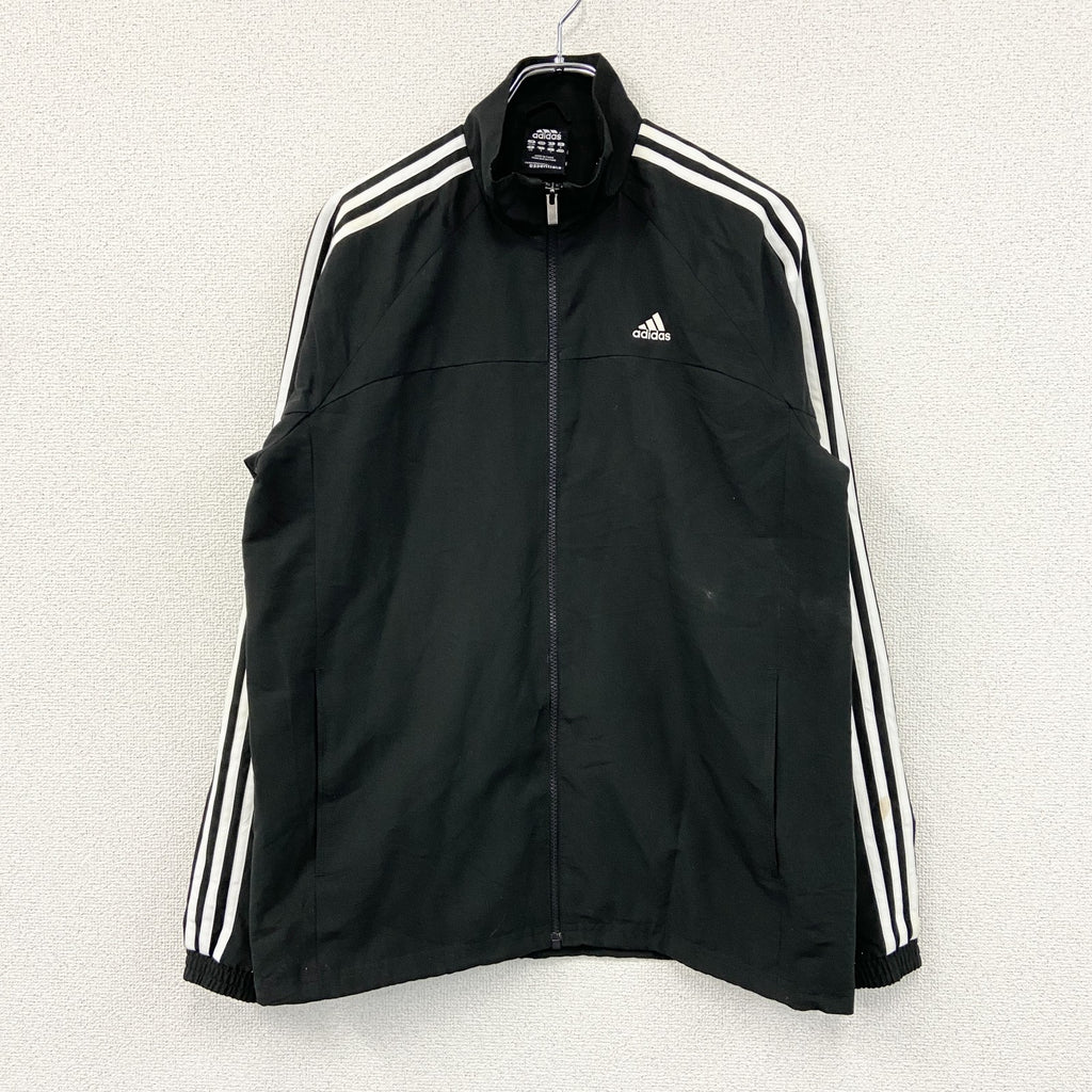 adidas　アディダス　トラックジャケット/ジャージ　黒　ブラック　Lサイズ