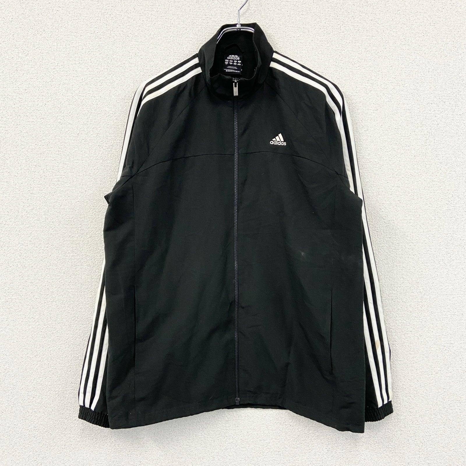 adidas　アディダス　トラックジャケット/ジャージ　黒　ブラック　Lサイズ