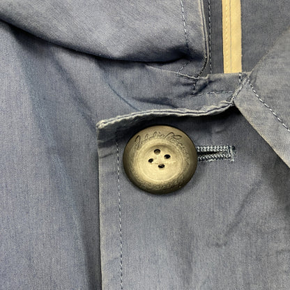 Edie Bauer　エディーバウアー　PERUVIAN PIMA COTTON　フルボタンジャケット　青　ブルー　Lサイズ