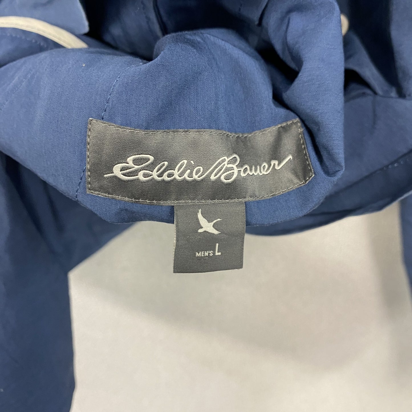Edie Bauer　エディーバウアー　PERUVIAN PIMA COTTON　フルボタンジャケット　青　ブルー　Lサイズ