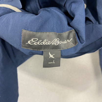 Edie Bauer　エディーバウアー　PERUVIAN PIMA COTTON　フルボタンジャケット　青　ブルー　Lサイズ