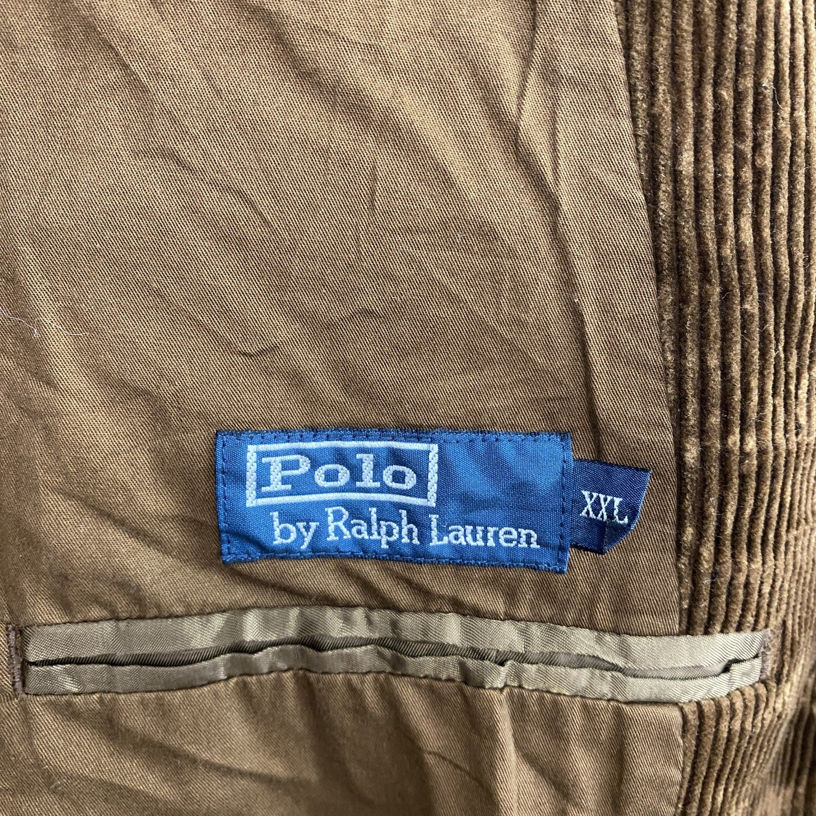 Polo by Ralph Lauren　ポロバイラルフローレン コーデュロイテーラードジャケット　茶　ブラウン　XXLサイズ
