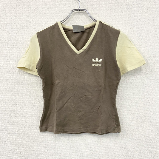 adidas　アディダス　半袖Ｔシャツ　Vネック　茶色　ブラウン　Mサイズ