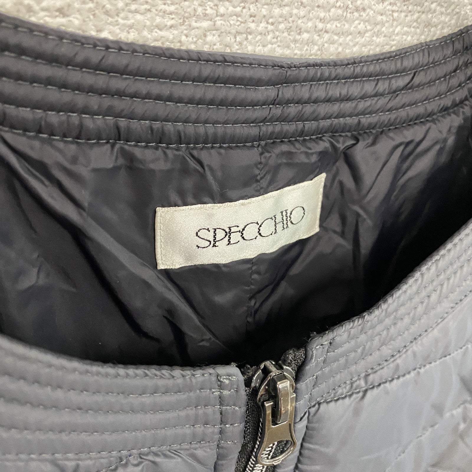 SPECCHIO　フルジップ中綿ジャケット　グレー　40サイズ