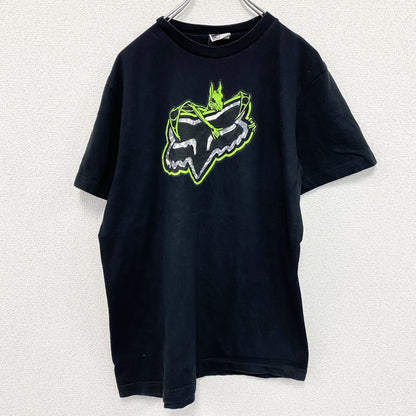 FOX RACING　フォックスレーシング　半袖プリントTシャツ　黒　ブラック　Mサイズ