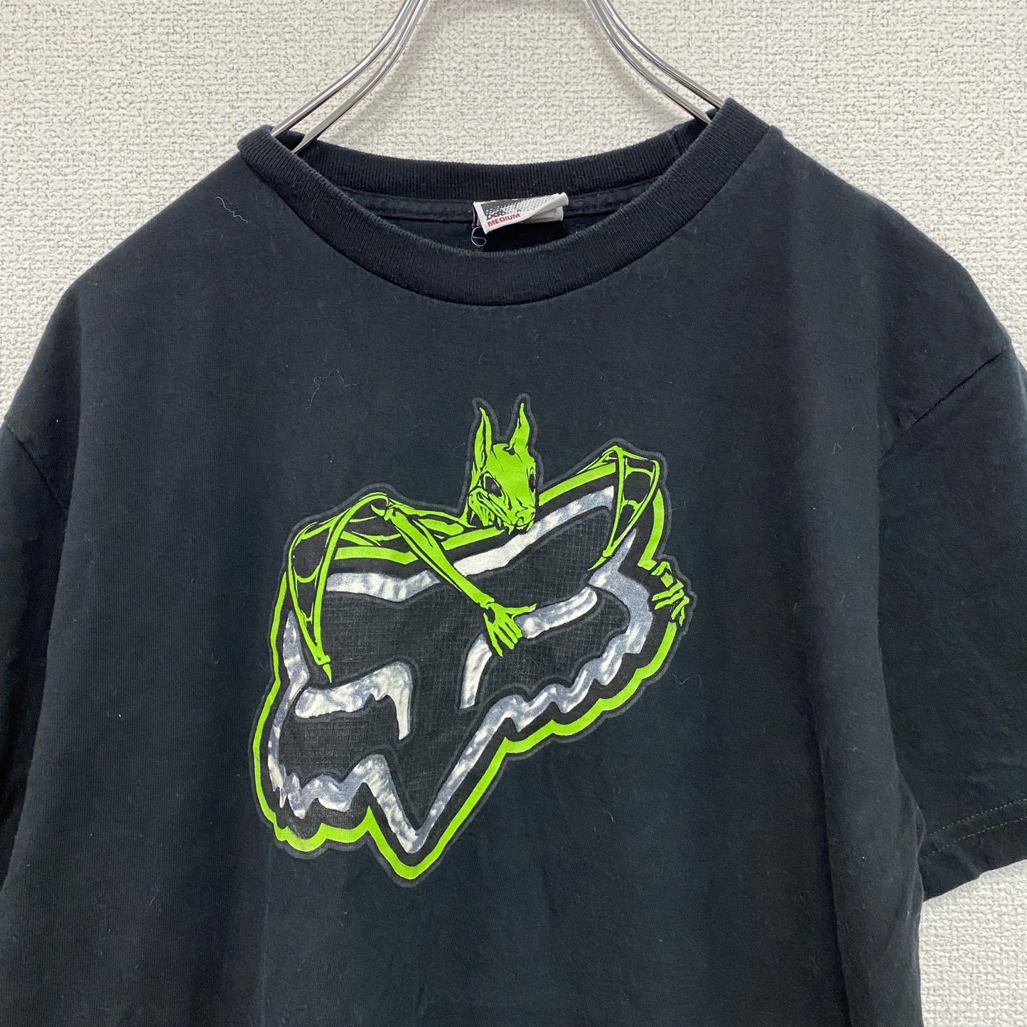 FOX RACING　フォックスレーシング　半袖プリントTシャツ　黒　ブラック　Mサイズ