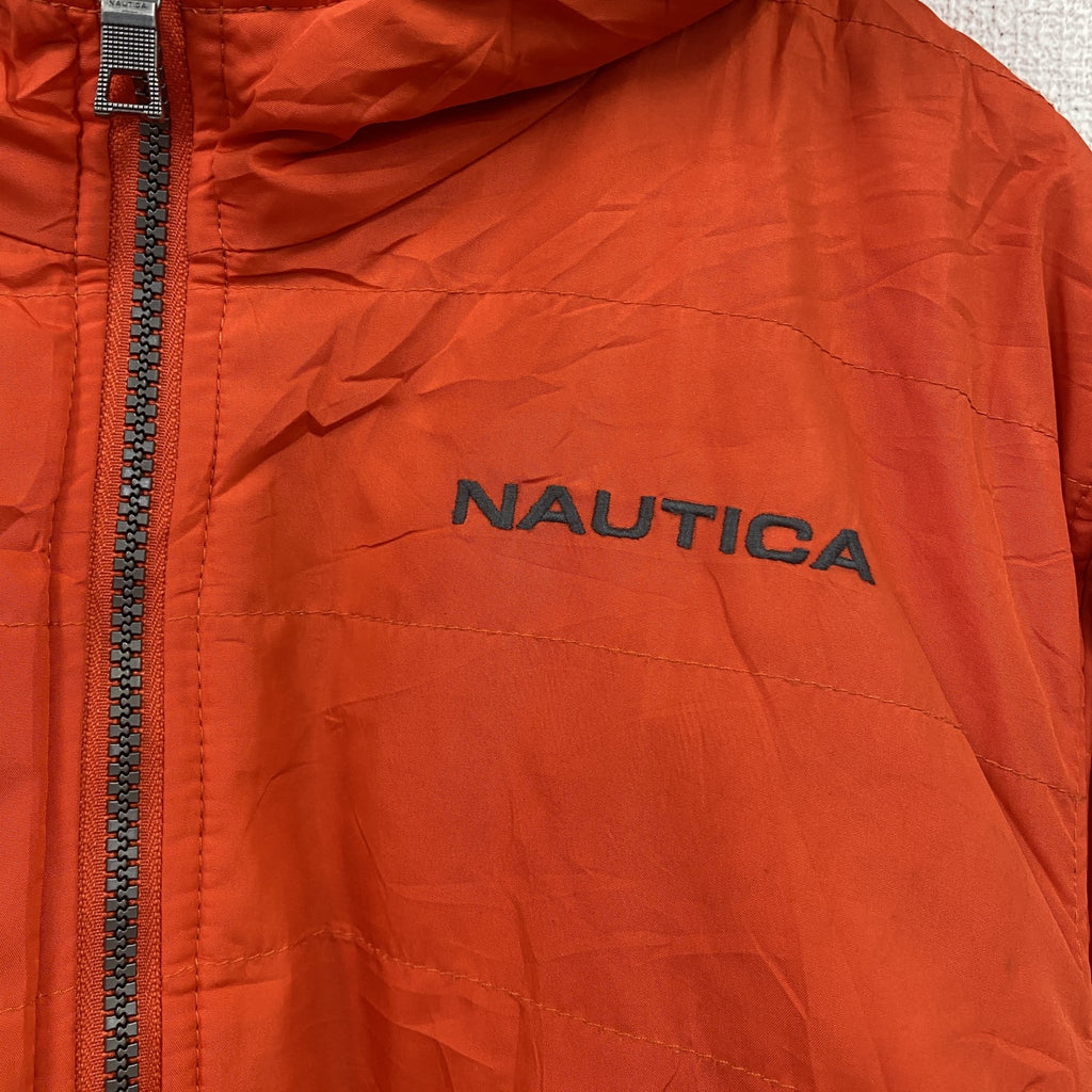 NAUTICA　ノーティカ　リバーシブル中綿ジャケット　オレンジ　灰色　グレー　XLサイズ