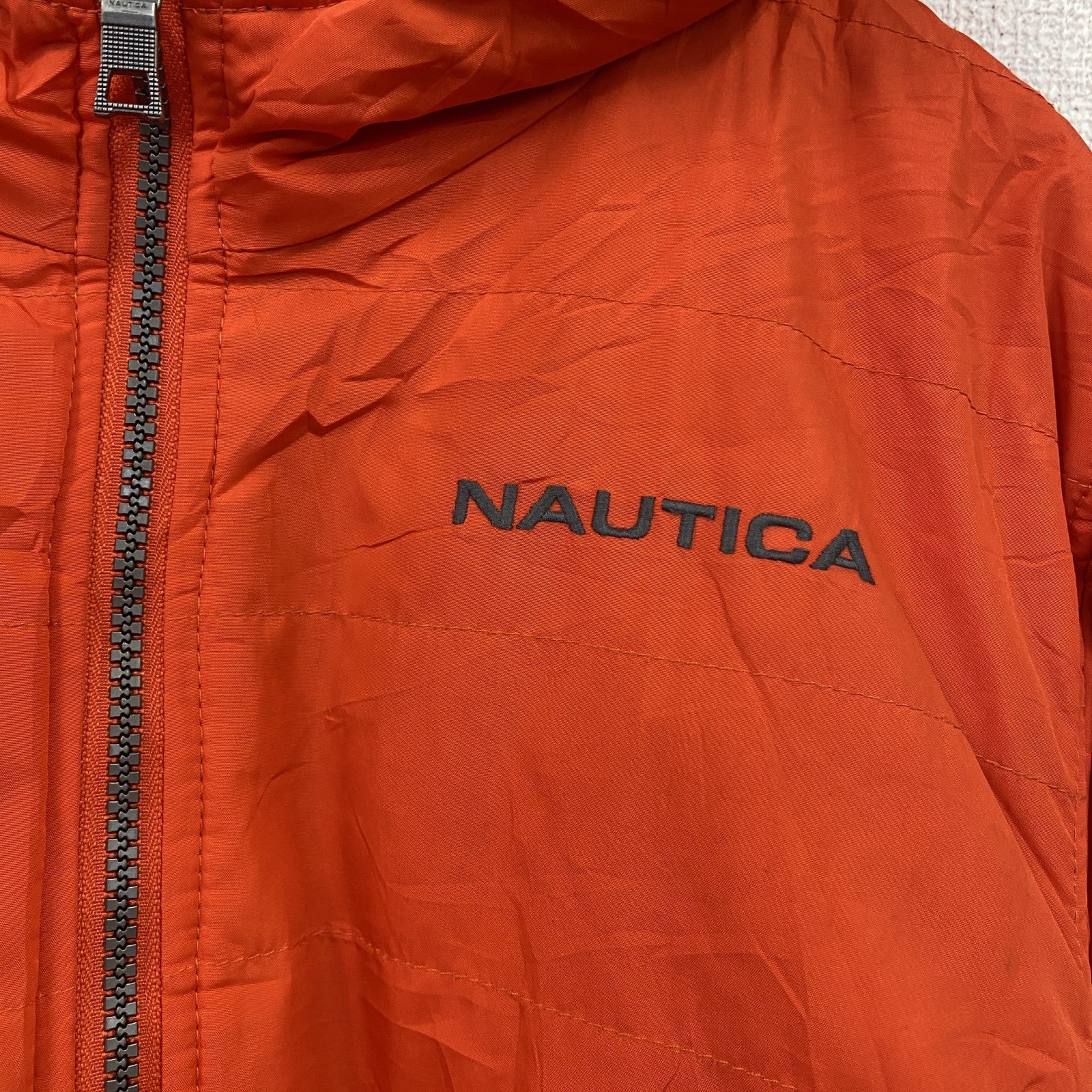 NAUTICA　ノーティカ　リバーシブル中綿ジャケット　オレンジ　灰色　グレー　XLサイズ